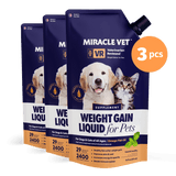Miracle Vet Liquid Weight Gainer for Dogs & Cats / 16 oz / 3 pcs