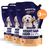 Miracle Vet Liquid Weight Gainer for Dogs & Cats / 32 oz / 3 pcs