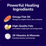Miracle Vet Liquid Weight Gainer for Dogs & Cats - Omega Fish Oil, High- Quality Fats, 29 Vitamins & Minerals