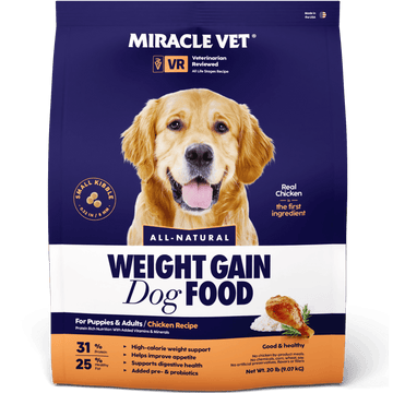 Miracle Vet High Calorie Dog Food for Weight Gain / 20 lb / 600 kcal per cup