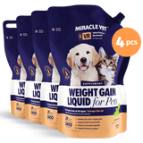 Miracle Vet Liquid Weight Gainer for Dogs & Cats / 32 oz / 4 pcs