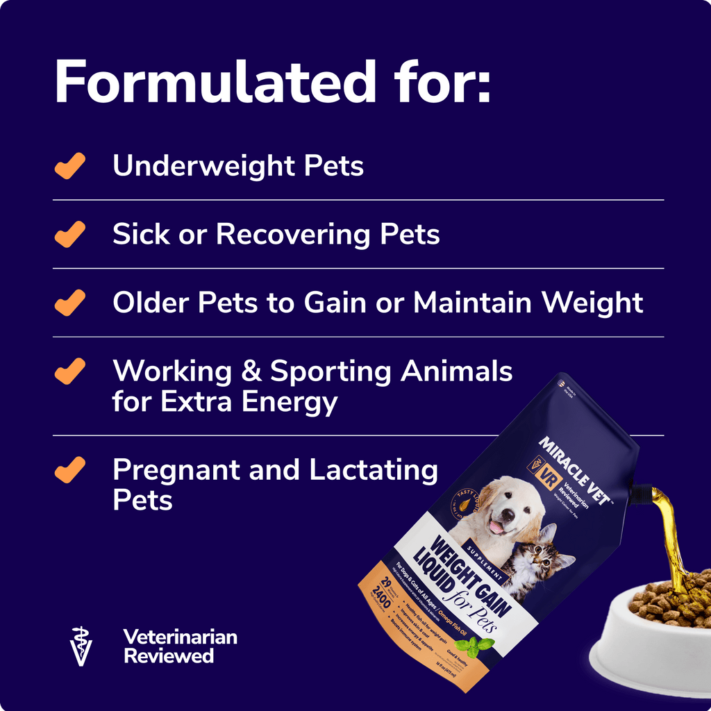 Liquid Weight Gainer for Dogs & Cats Fast & Healthy Weight Gain