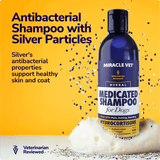 Miracle Vet Medicated Dog Shampoo - Antibacterial Shampoo with Silver Particles