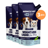 Miracle Vet Weight Loss Liquid for Pets / 15 oz / 3 pcs
