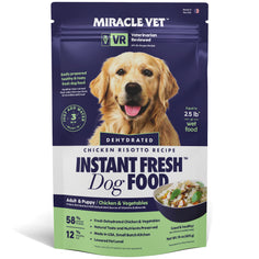 Miracle Vet Instant Fresh Dehydrated Wet Food and Topper for Dogs - Chicken and Vegetable Risotto